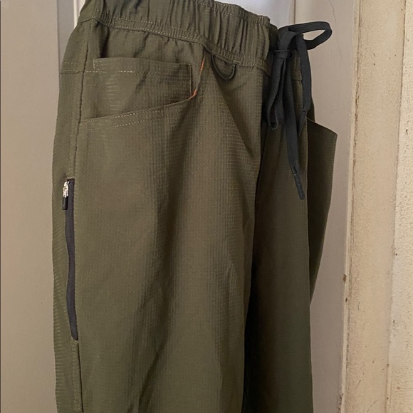 Olive Green Drawstring Pants - Picture 3 of 6